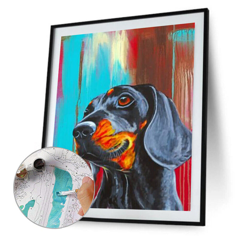 Animal Oil Paint By Numbers Kit DIY Acrylic Painting on Canvas Frameless Draw