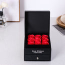 Xmas with Projection Necklace Handmade Eternal Preserved Rose Flower Gift Box