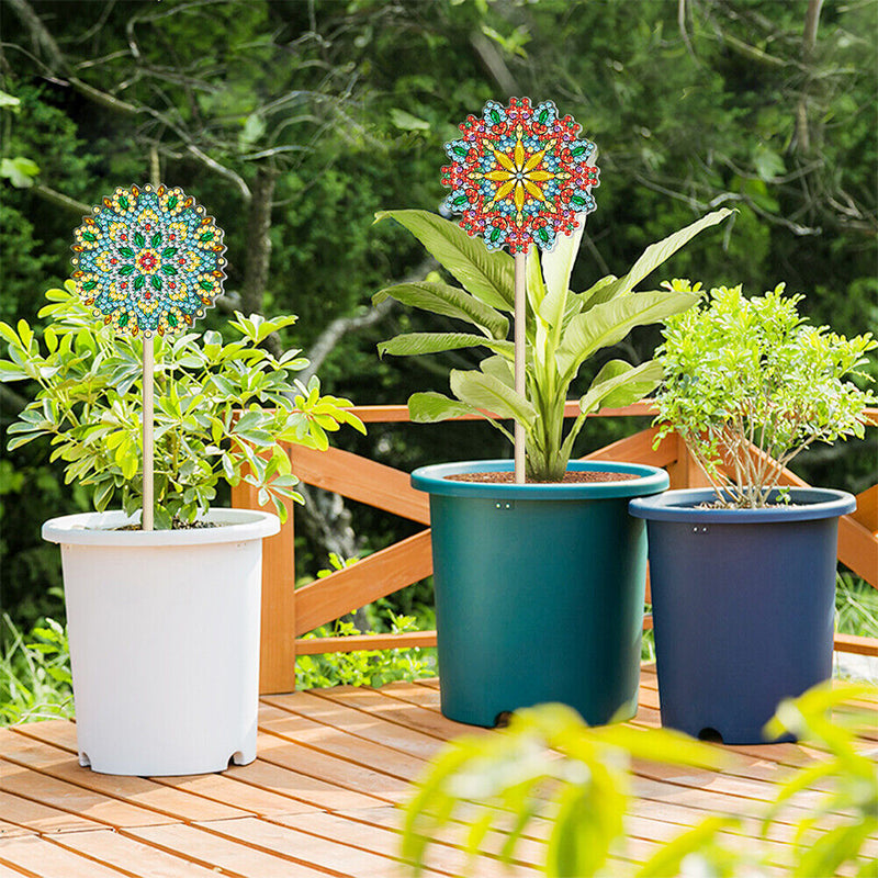 Rhinestone Craft Yard Lawn Flowers Decor Stick for Outdoor Home Christmas Gifts