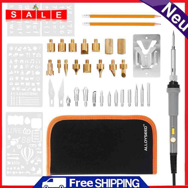 Adjustable Temperature Soldering Iron - Wood Burning Pyrography Tool Set, Hoko
