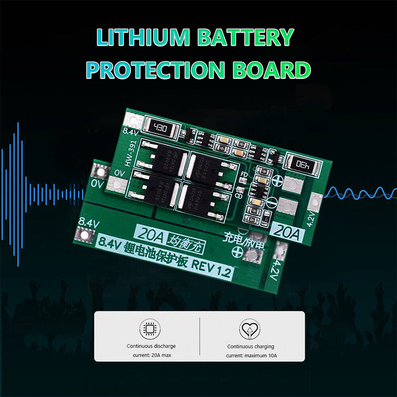 HW-391 2S 20A 18650 Lithium Battery Charger Protection Board BMS Module Newly