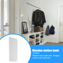 Nordic Wood Clothes Hangers Hooks Key Hat Handbag Wall Holder (White M) Newly