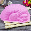 Large Brain Silicone Mold For Cake Chocolate Pan Bake Scary Halloween S1T6 E6B4