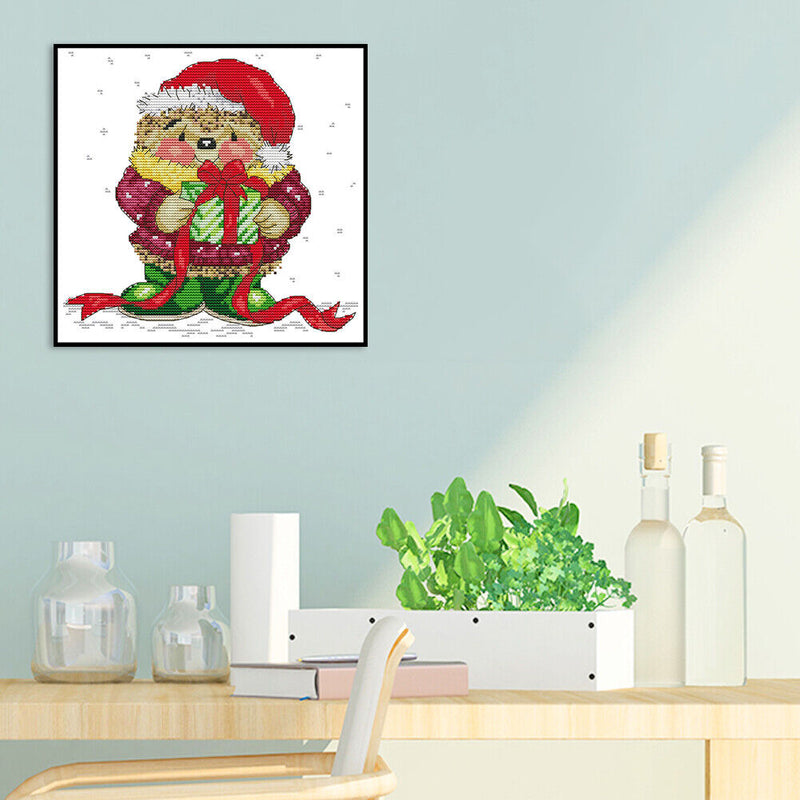 Partial Embroidery DIY 14CT Stamped Canvas Cross Stitch Christmas Gift Kit