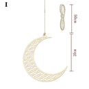 Pendant Decoration Wood Ornaments Wooden Hanging Decor Moon Stars Lantern