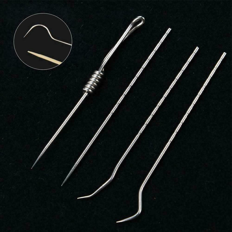 4pcs Steel Toothpick Care + Toothpick Holder Outdoor A2U3 K5F9 Set W1H0 E6B4