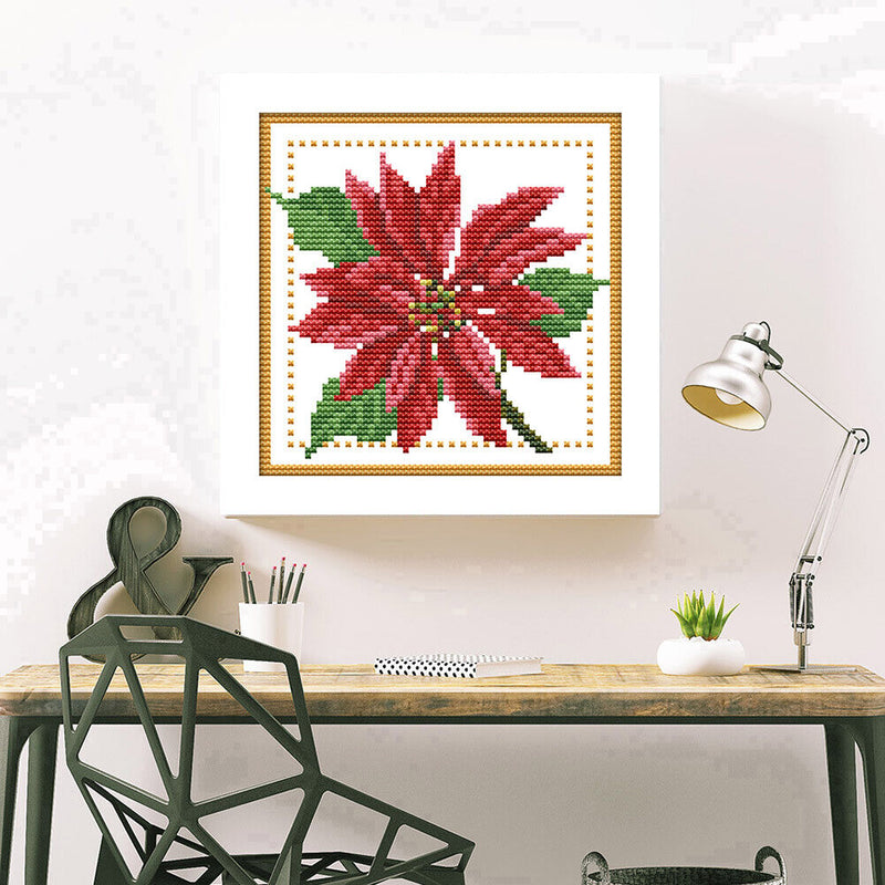 Partial Cross Stitch Kit December 14CT Counted DIY Needlework Decor (H434)