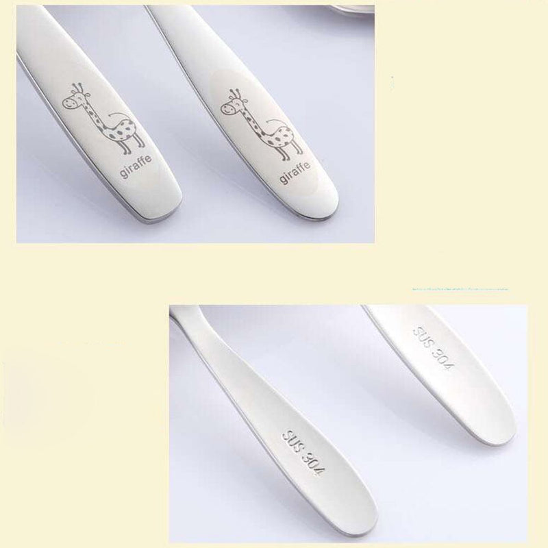 Western-style Children Tableware Spoon Fork Set Kid Cutlery Baby Flatware