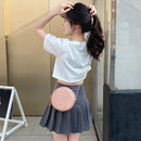 Fashion Women PU Leather Solid Color Tote Bag Lady Small Shopping Travel Bag