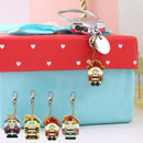 4pcs DIY Full Drill Special Shaped Diamond Painting Soldier Women Bag Key Cha