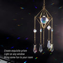 Hanging Sun Light Catcher Crystal Wind Chime Star Moon Pendant Home Window Deco_