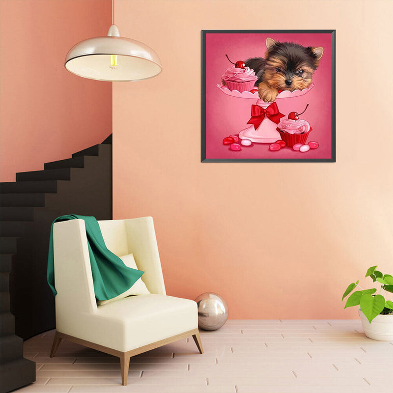 5D Diamond Painting Kit Puppy Full Round Drill DIY Wall Art Mosaic Home Picture