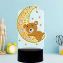 DIY Diamond Painting LED Light Moon Bear Embroidery Night Lamp Needlework Set