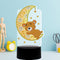 DIY Diamond Painting LED Light Moon Bear Embroidery Night Lamp Needlework Set