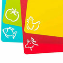 4PCSCutting Flexible Mats Plastic Chopping Board Set Kitchen Tool food J5H3