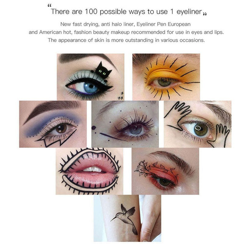 Waterproof Soft Brush Head Black Eyeliner 5D Smooth Liquid Eyeliner Pencil