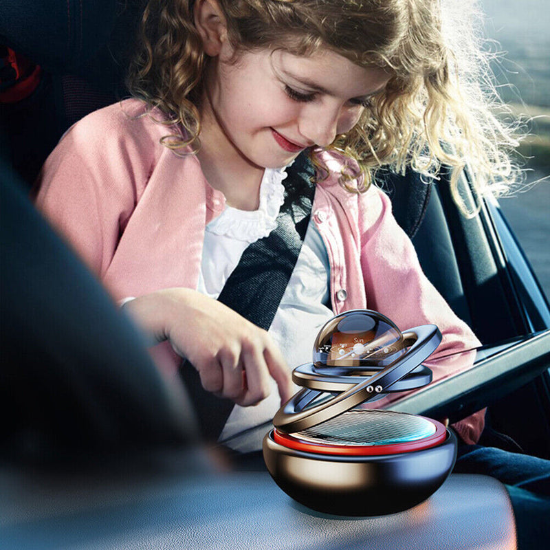 #A Solar Car Air Freshener 360 Degree Rotation Aromatherapy Diffuser Car Decorat