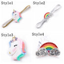 Cartoon Baby Unicorn Headband Rainbow Hairpin Flaky Clouds Headwear Glittering