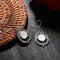 Ear Studs Amethyst Dangle Moonstone Earrings Openwork Pattern Moonlight