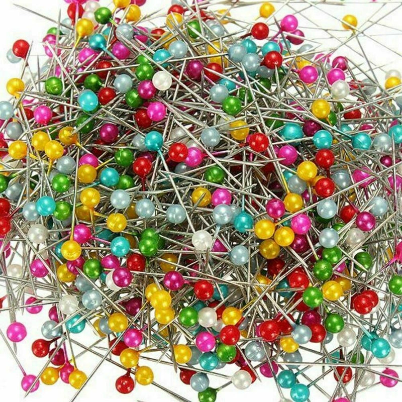 100X Round Head Dressmaking Sewing Straight Pins Mixed Color. Y0J3 Q8P6