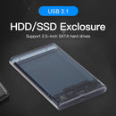 USB 3.1 Type-C Mobile Hard Drive Case 2.5 inch SATA HDD SSD External Case