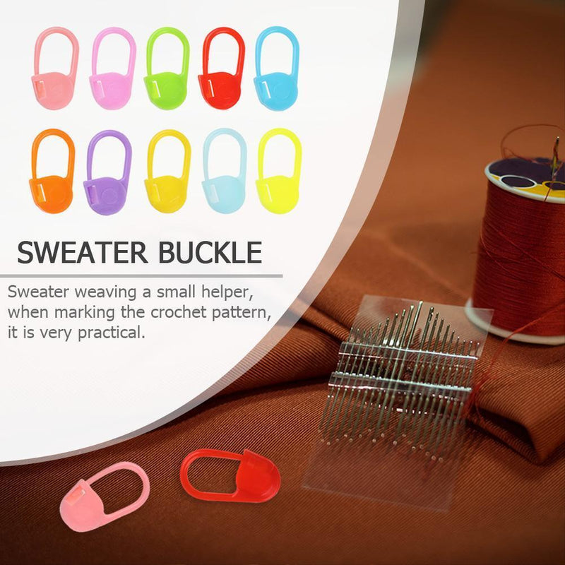 Colorful Plastic Safty Pins Sweater Mark Buckle DIY Weaving Tools (100pcs) Newly