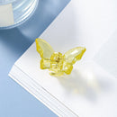 Butterfly Hair Claws Clip Women Korean Transparent Sweet Hairpin (Yellow) Newly