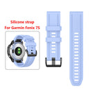 20mm Silicone Watch Band for Garmin Fenix 7S Strap (Chrysanthemum Blue) Newly