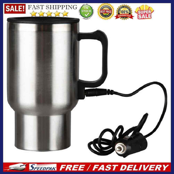 12V Portable Auto Heating Cup Vehicle Heater Kettle Thermal Mug Car Accessories