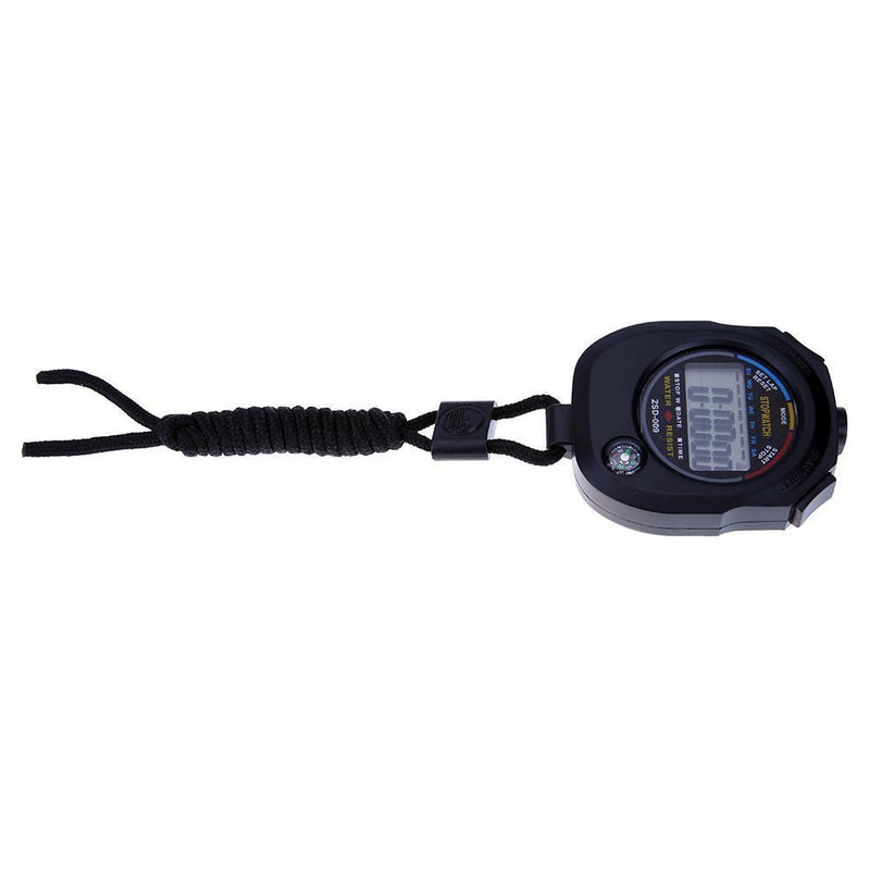 Useful Digital Stopwatch Portable Waterproof LCD Digital Stopwatch Timer Ch