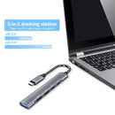 Type C to USB 2.0 USB 3.0 PD HUB 5 Ports USB Multi Splitter for Desktop Computer