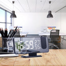 Projector Alarm Clock, Alarm Clock FM Radio with Mirror Screen for Bedroom