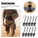 10pcs/Lot Molle Backpack Carabiner EDC Elastic Rope Webbing Buckle (Black) Newly