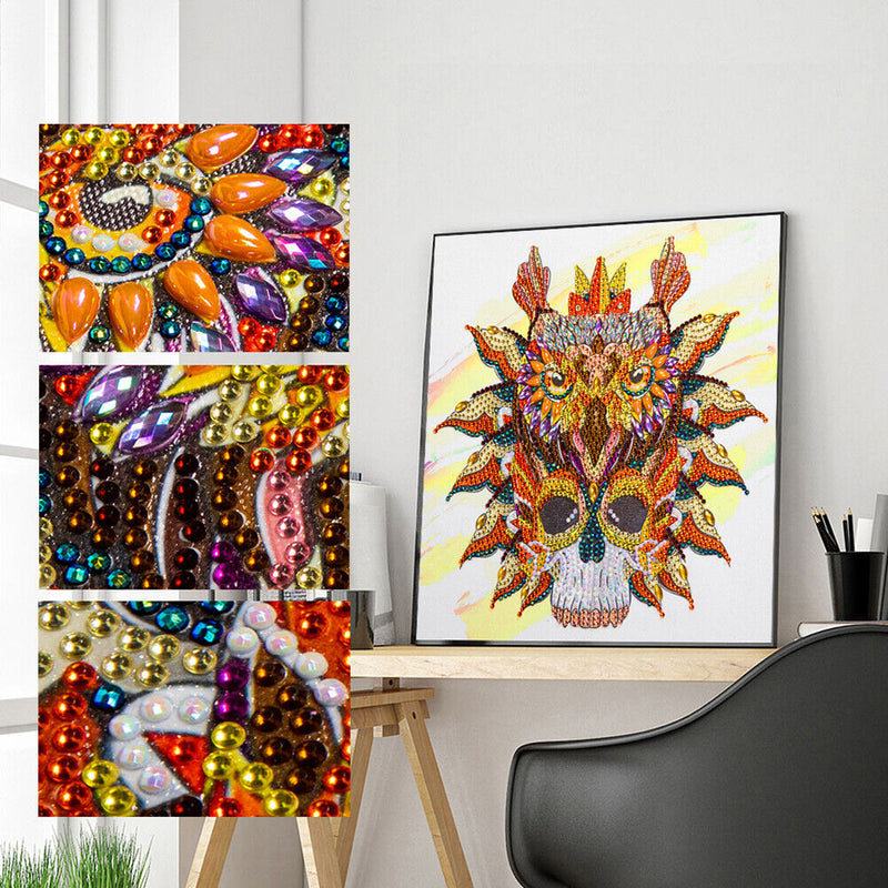 5D DIY Part Special Shaped Drill Diamond Painting Kit Eagle Skeleton Art