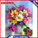12x16 Inch Oil Painting By Numbers Colorful Flower Cluster DIY Drawing No Frame