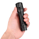 Zoom T6+COB LED Flashlight USB Rechargeable 4 Modes IP44 Waterproof Torch