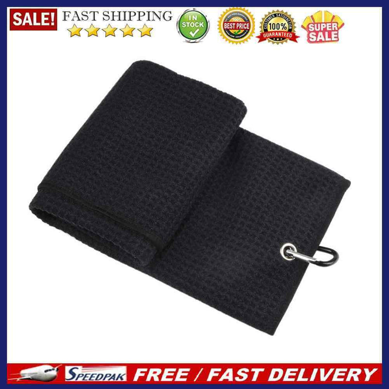 Microfiber Waffle Towel Sweat-absorbent Quick-drying with Hook for Sport Ru