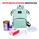 Mom Travel Rucksack Canvas Backpack Waterproof Portable Backpack (Green)