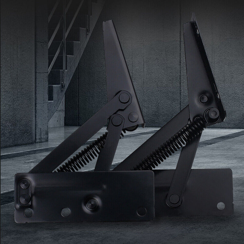 2pcs 80 Degree Folding Cabinet Door Lift Up Top Sofa Bed Spring Hinge Hardw