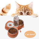 3 in 1 Pet Cat Bowl Large Capacity Stainless Steel Automatic Dry Wet Separati