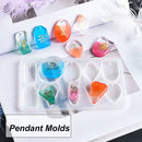 Molds Oval Heart Round Shape Earring Chams Necklace Jewelry Making Mould
