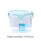 Plastic Food Buckled Jar Kitchen Clear Sealed Storage Box with Lid (600ml) Newly
