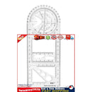 Multifunctional Geometric Ruler Drawing Template Measuring Rulers (Clear) Newly