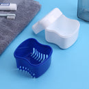Denture Box Bathroom Travel Denture Cup False Tooth Cleaning Container (A) Newly