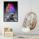 Spray Elephant Oil Paint By Numbers Kits Canvas Picture Wall Art Home DIY C