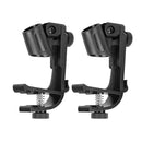 2x Adjustable Simple Microphone Clamp Stand Shockproof Drum Edge Clip Switch