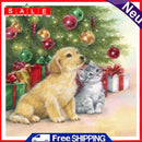 DIY Oil Paint by Numbers Christmas Cat Dog Pattern Acrylic Drawing Home Decor