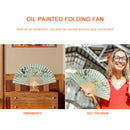 Bird Folding Fan DIY Handmade Oil Paint By Numbers Art Craft Fans