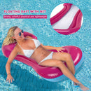 Foldable Inflatable Hammock Back Floating Row Air Bed Swimming Pool Chair Newly
