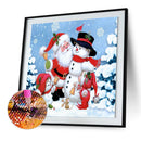 Full Round Diamond Painting 5D DIY Cute Santa Mosaic Drill Christmas Decorati